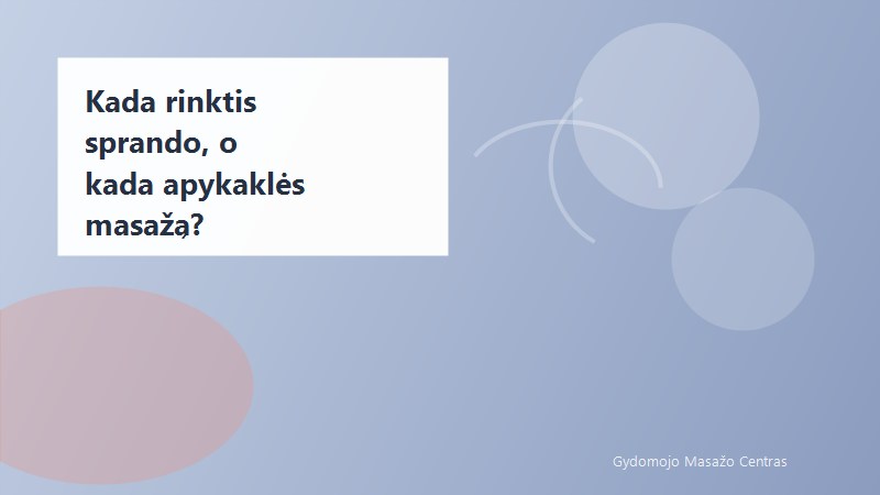 Kada rinktis sprando, o kada apykaklės masažą? | Gydomojo Masažo Centras